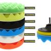 9 stk 3 tommer 75 MM bilpoleringsputer Kit Ren svampvoksing poleringspute M10 tråd Ull Ball Auto Backer Pad Bilreparasjonspleie