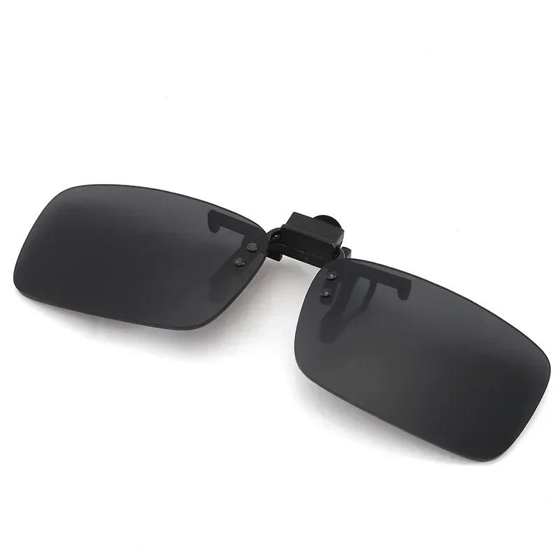 Eyeglasses Yellow Driving Night Vision Clip-on Flip-up Lens Sunglasses Cool Eyewear Clip on Lens Anti-UV 400 Unisex for Women Men