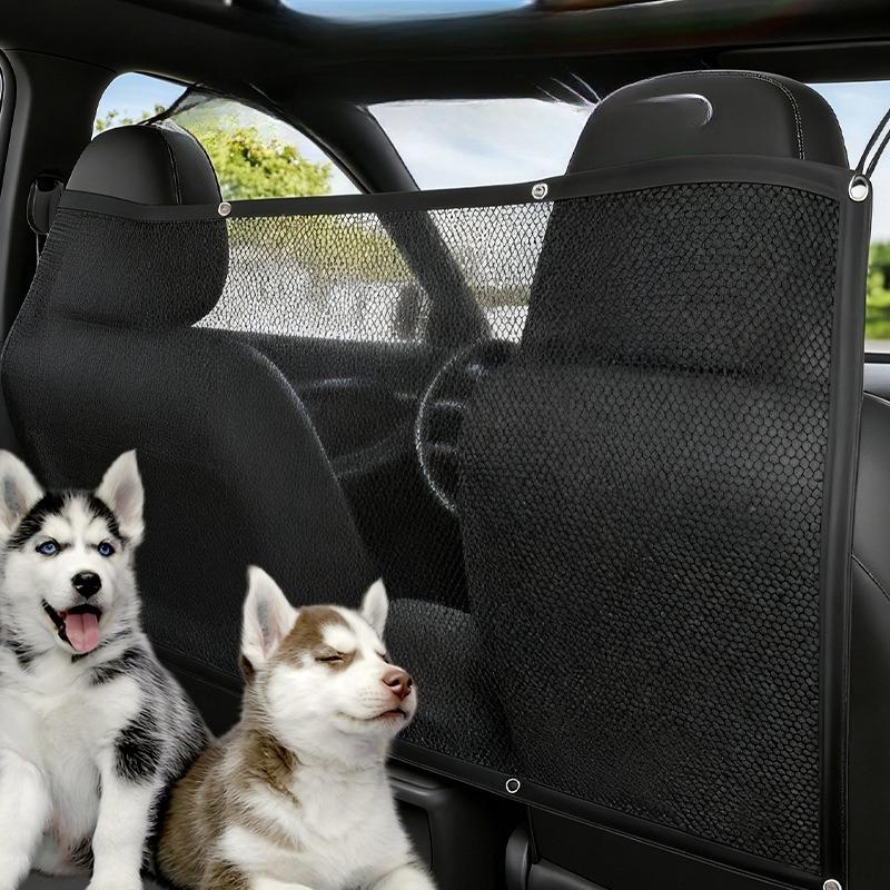 Car Dog Barrier Truck Pet Net Guard Back Seat Cargo Area Isolation Divider Vehicle Safety Mesh Protector for Dogs Cats Travel