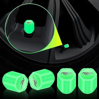 Leuchtende Auto-Reifenventilkappen Fluoreszierende Motorrad-Radreifen Für Focus Mondeo Kuga Fiesta MK7 Escort Explorer Edge 2 4 MK2 MK4