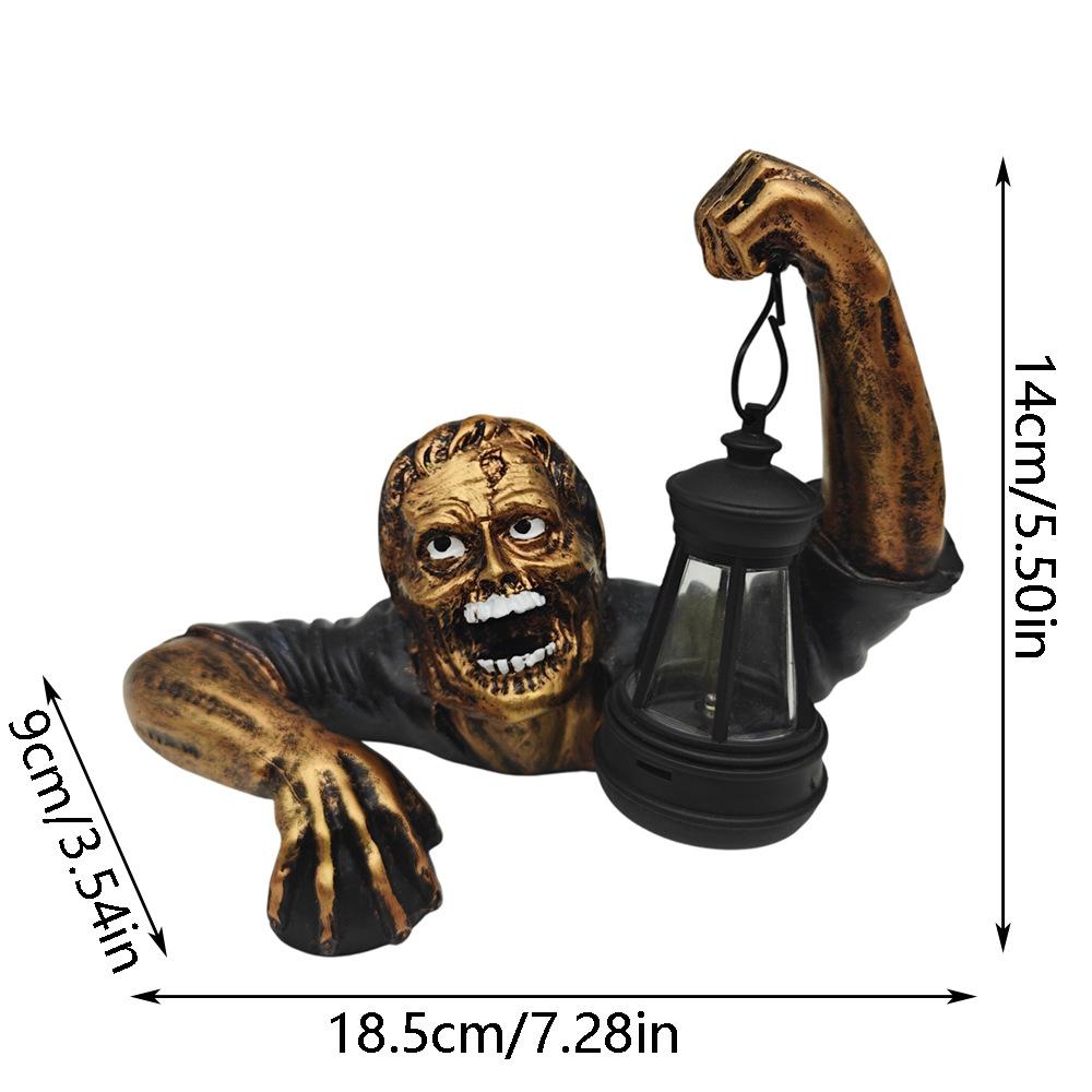 

JYL TS/177,Halloween Garden Skeleton Zombie Lantern Stake Witch Bat Pumpkin Spider Ghost Figurine One Size razzmic беррі кольору