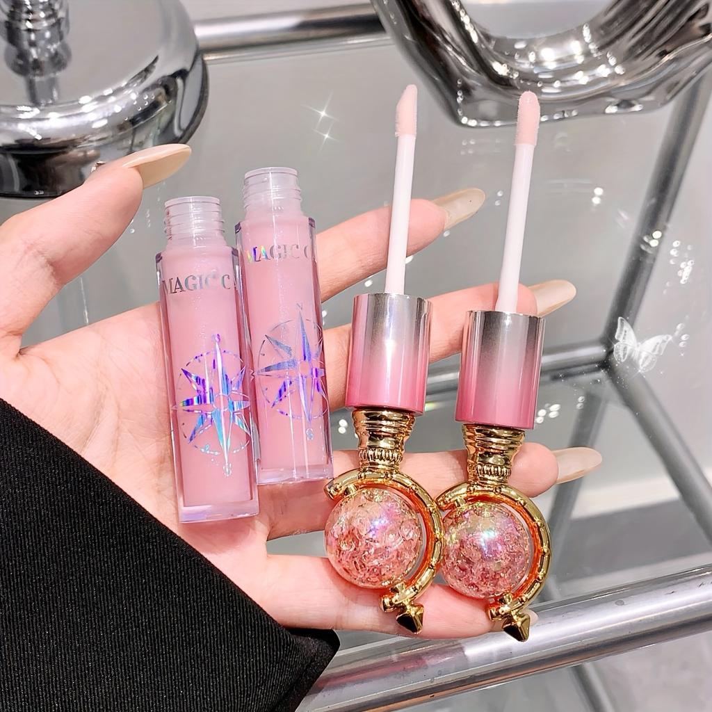 Hydrating Lip Gloss Long-Lasting and Non-Staining Glass Lipstick with Earth Design, Glossy Finish Beauty Essentials Glossy Finish Lipstick