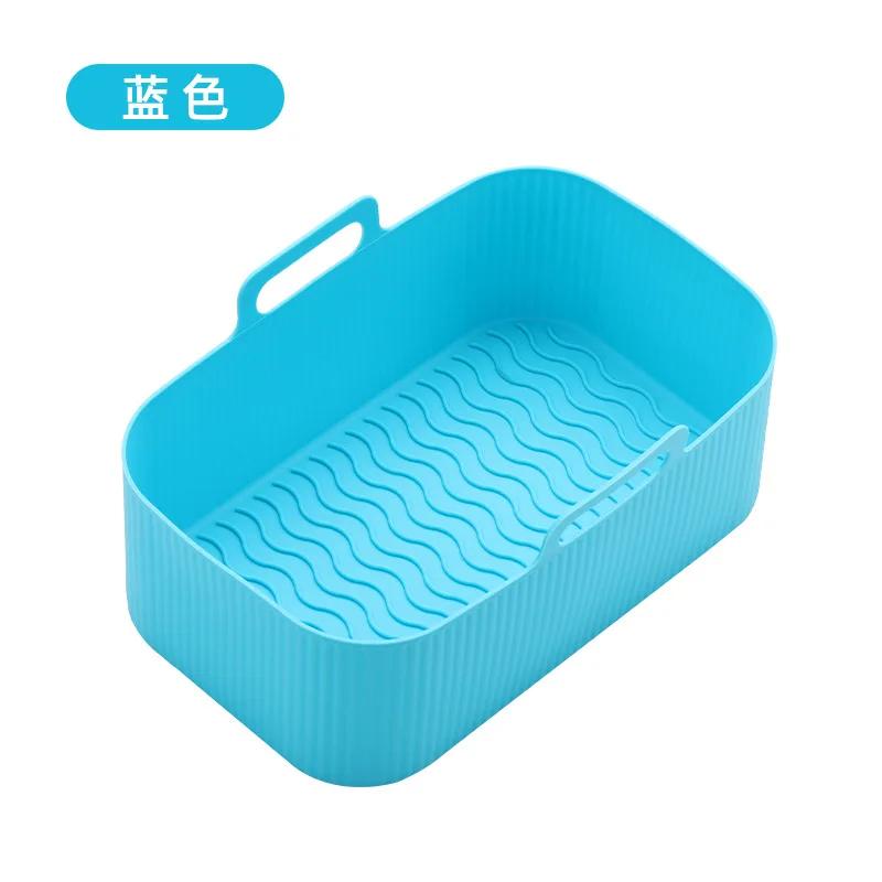 1pcs Air Fryer Silicone Tray Rectangle Oven Baking Tray Basket Reusable Liner Insert Dish for Ninja Foodi Pan Accessories