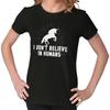 I Dont Believe In Humans Unicorn Lover Funny Womens Top Junior Graphic Tee