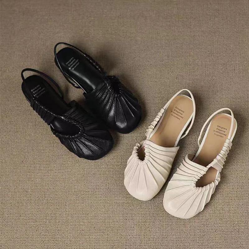 Fashion Women Flats Sandals Casual Leather Shoes Summer New Woman Slippers 2025 Brand Dress Shoes Sport Sneaker Walking Mujer Slides