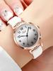 3/5-piece watch set for female niche, small and fresh students, gradient color, artistic style, digital scale women's watch