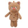 Fluffy Polka Dot Cat Plush Toy Keychain Available In Pink Grey Brown And Hues Cream