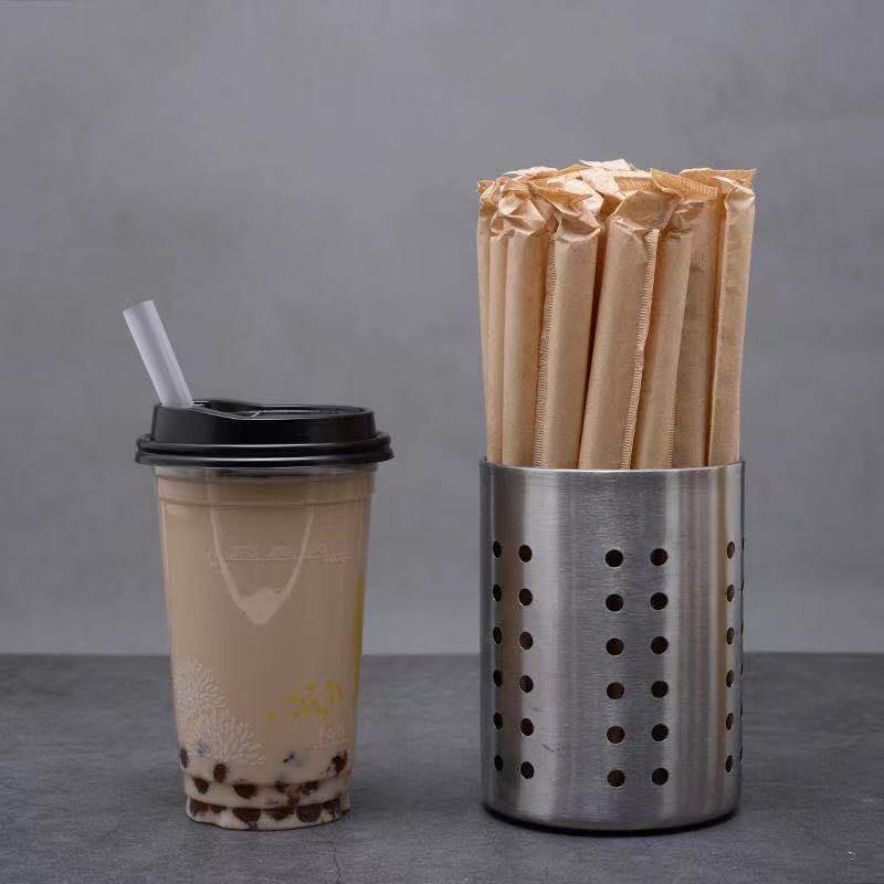 ZISIZ Individually Wrapped Plastic Disposable Straws