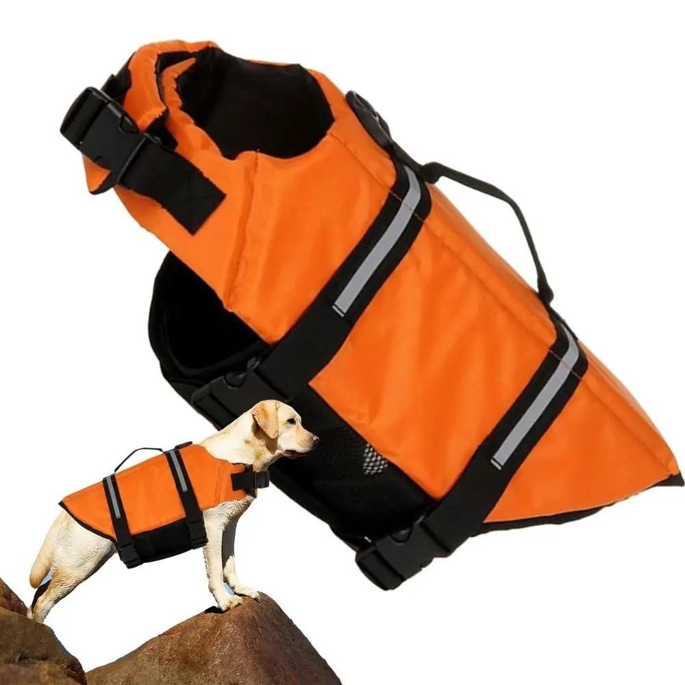 Adjustable Dog Life Jacket High Buoyancy Puppy Swimwear Dog Supplies Safety Swimming Suit  Beach