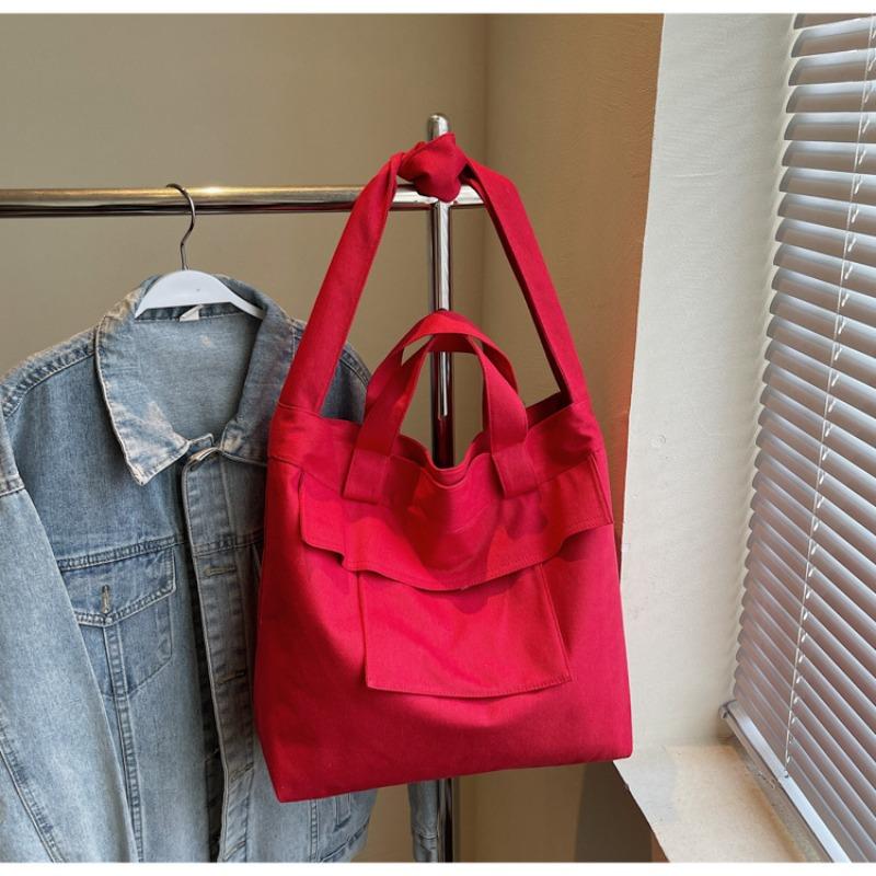 Fashion Canvas Bag Women's New Large-capacity Women's Tote Bag Casual Versatile Going Out Commuting Shoulder Bag