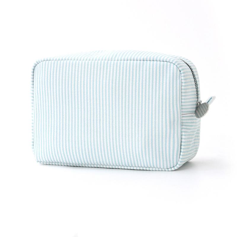 Toiletry Bag Stripe Makeup Bag Travel Cosmetic Bag Aesthetic Storage Bag Lovely Cosmetic Brush Case for Woman Girls