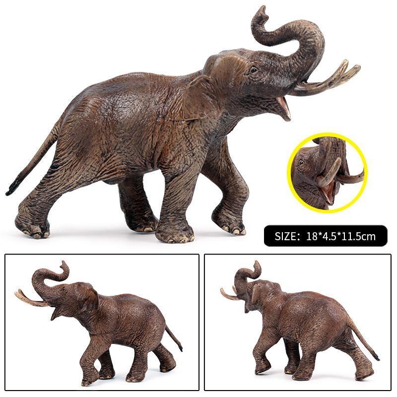 Oenux African Wild Animals Elephant Model Simulation Big Mammoth Action Figures Figurine PVC Educational Toy For Kids Gift