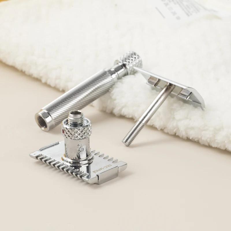 Yaqi Adjustable Final Cut OC Men's Safety Razor Chrome Color Stainless Steel Razor Head for Smooth Shaving