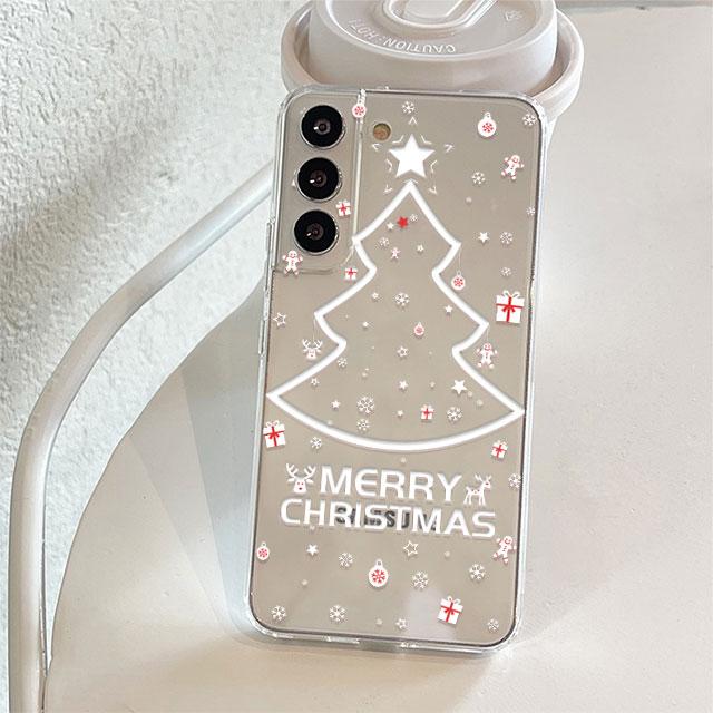 Clear Case For Samsung Galaxy S22 S20 FE S21 Plus S10 Lite S9 S8 S10e Note 20 Ultra 10 Lite 9 Phone Cover Snowman Christmas