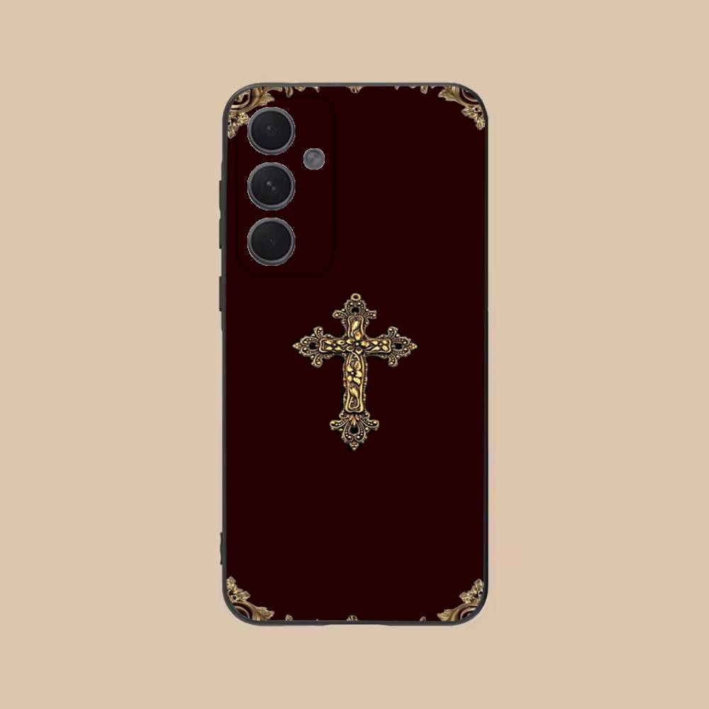 Orthodox Cross Phone Case For Samsung S25,24,21,22,23,20,S30,Ultra,Plus, Fe,5G Silicone Cover