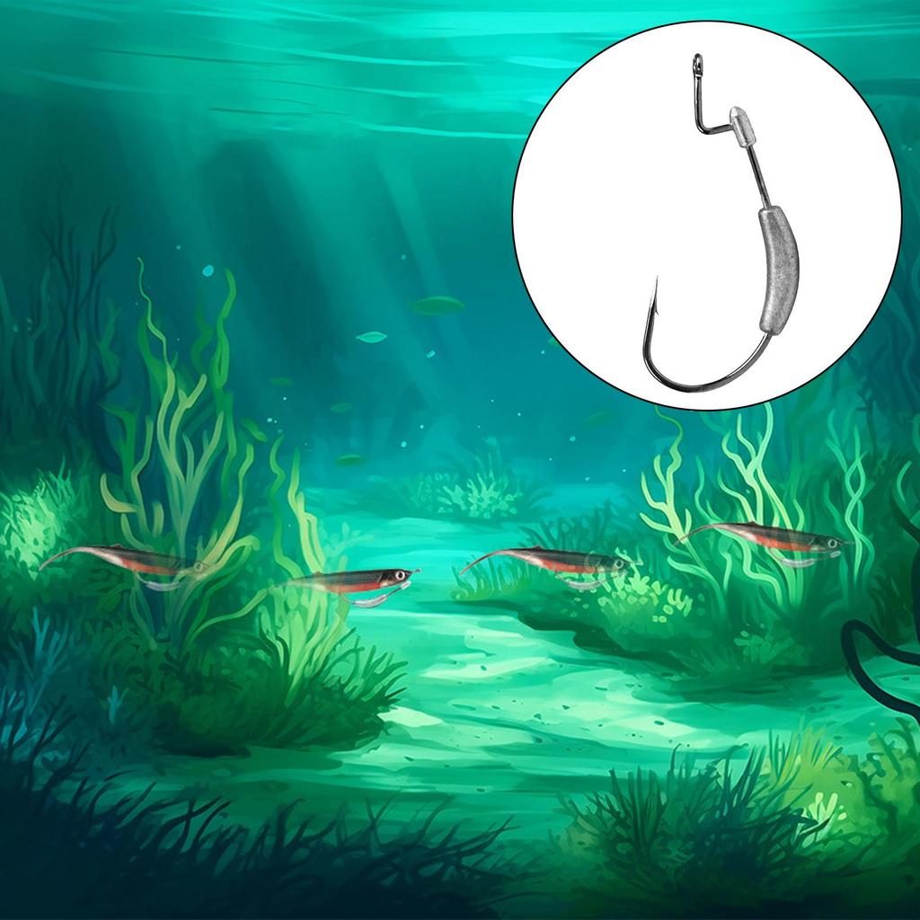 Weighted Swimbait Hooks Angling Bait Accessory High-Strength Weighted Swimbait Hooks For Lake River Pond Saltwater Freshwater