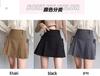Women's High-Waist Pleated A-Line Skirt - Gray, Irregular Design, Anti-Exposure, Slim Fit