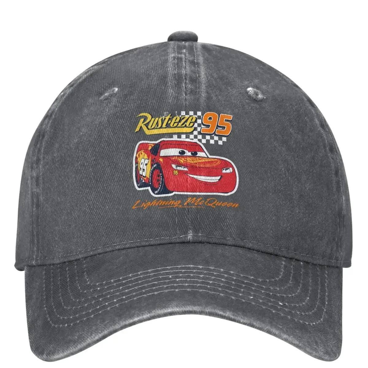 

Lightning McQueen Baseball Cap Cartoon Red Car Fashion Women Unisex Trucker Hat Sunscreen Kpop Rock Baseball Caps Gift One Size