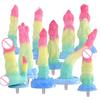Colourful Rainbow Big Dildo Vac U Lock Attachments For Automatic Sex Machine Sex Machine Attachments