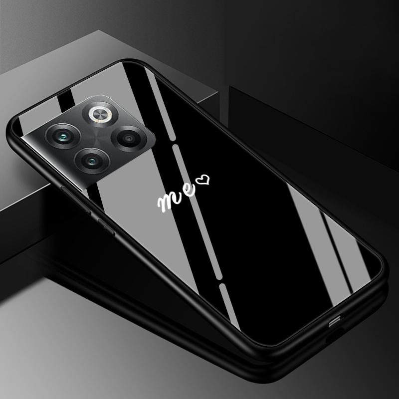 Gehärtetes Glas Handyhülle Für Oneplus 9rt 10T Ace 10 Pro Hülle Oneplus 11 12 12R 10R 9 Pro Luxus Harte Rückseite Stoßfänger Oneplus12