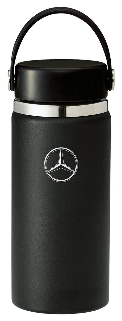 [Mercedes-Benz Collection] Genuine Mercedes-Benz x Hydro Flask Stainless Steel Bottle, 16 oz, Wide Mouth, Black