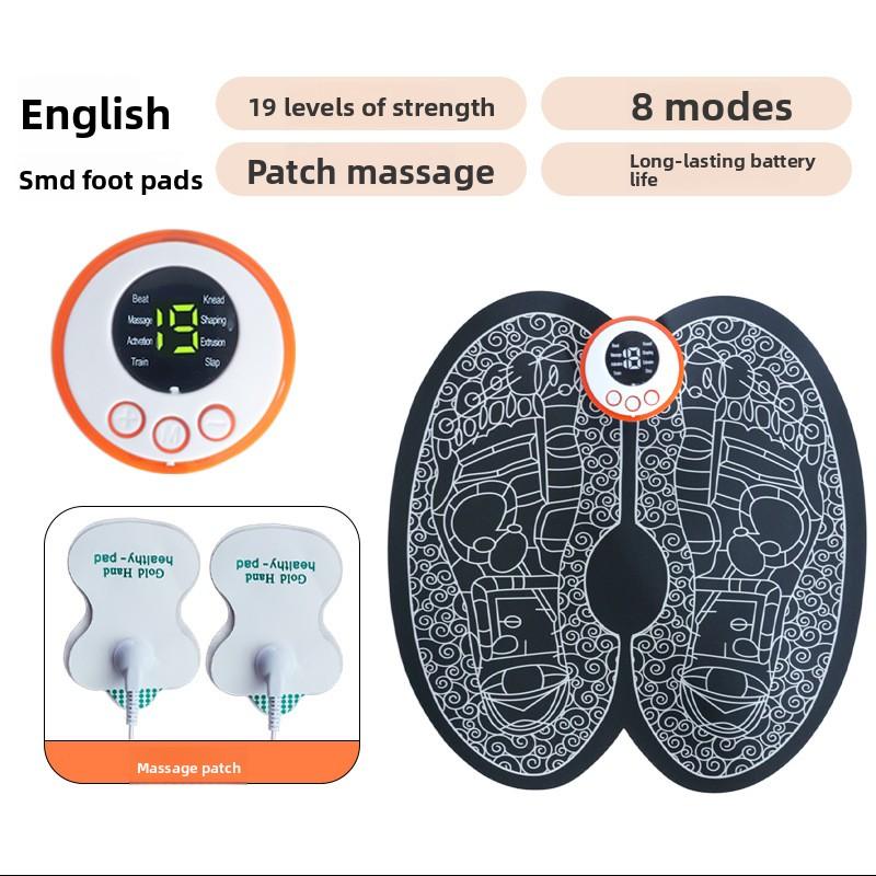 Intelligent Pulse Foot Pad EMS Foot Massager Micro Current Foot Therapy Machine, Rechargeable Portable Foot Massager