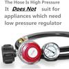 DOZYANT 4 FT 0-30 PSI Adjustable High Pressure Propane Regulator and Hose with Gauge, Fits for Grill Burner Turkey Fryer Cooker Firepit Forge and