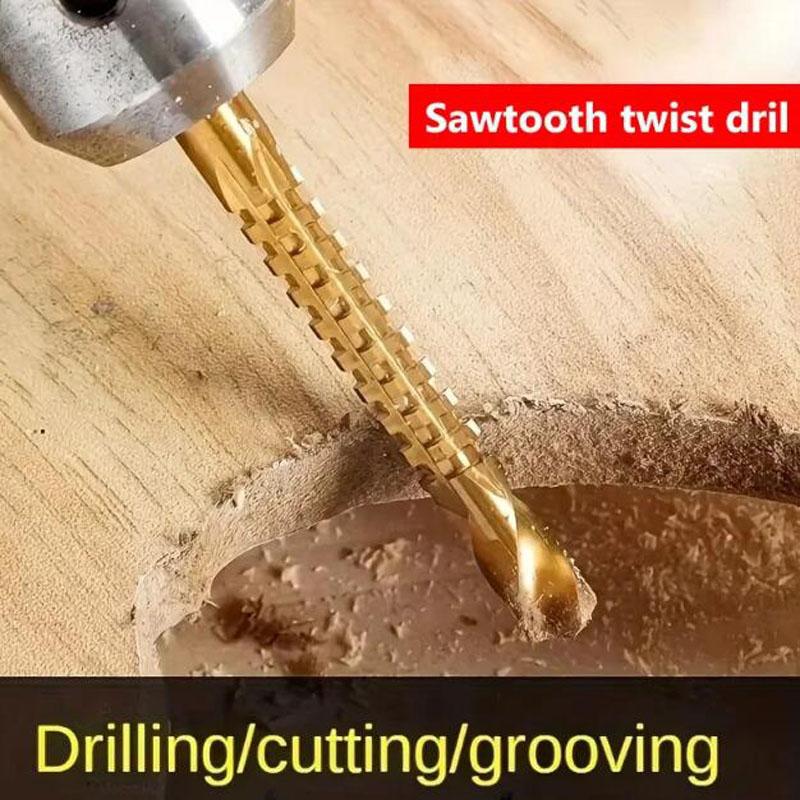 Set Burghie Sprial HSS Acoperite cu Titan Burghiu 3-8mm Canelare Sărată Spirală Ferăstrău Zimțat Burghiu Compozit