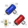 2 Pz Adattatore Connettore Rapido R1234Yf Lato Alto/Basso Auto Ac R1234Yf Accoppiatori Rapidi Adattatori Refrigerante Kit di Conversione