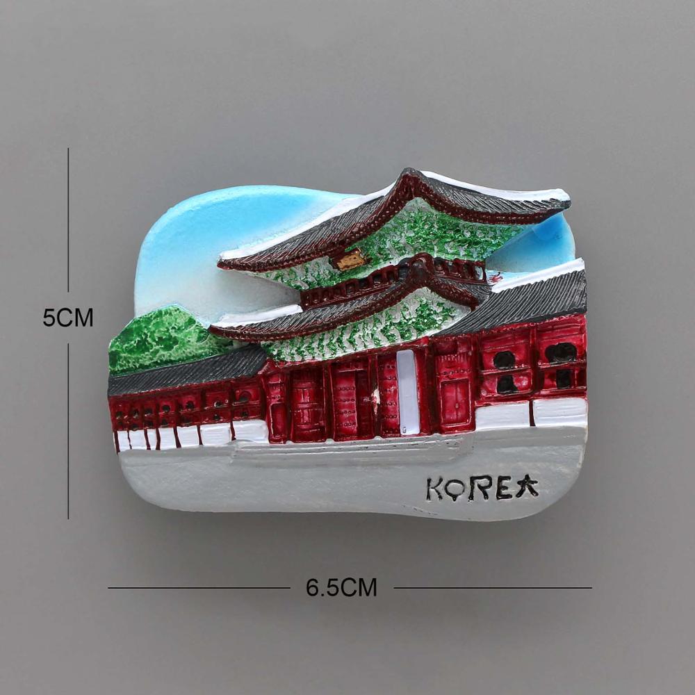 Fridge Magnets South Korean Tourist Souvenir Magnetic Refrigerator Girl Bahamas Beach Boy Indian Taj Mahal Home Decoration Gift
