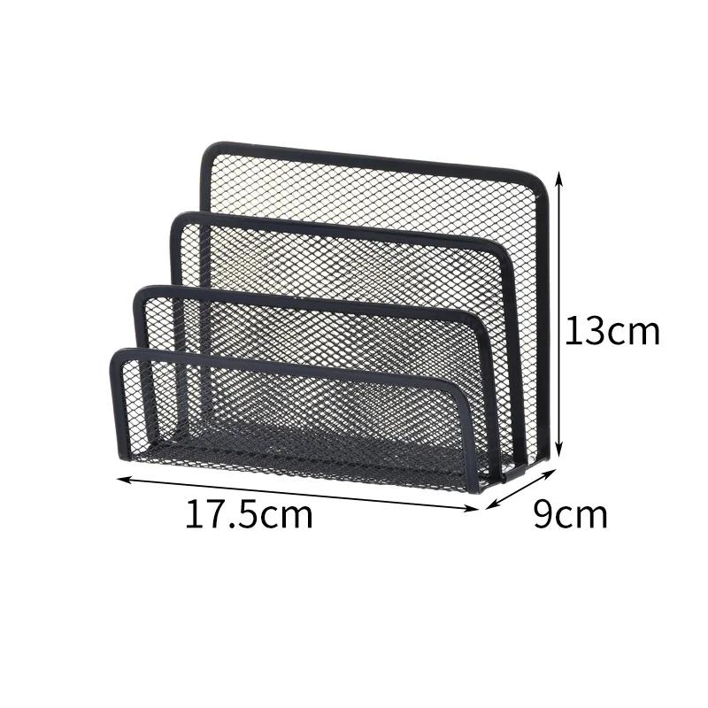 1 Pcs Desk Mail Organizer Small File Holders Letter Organizer Metal Mesh Document Filing Folders Paper Organizer for Desktop