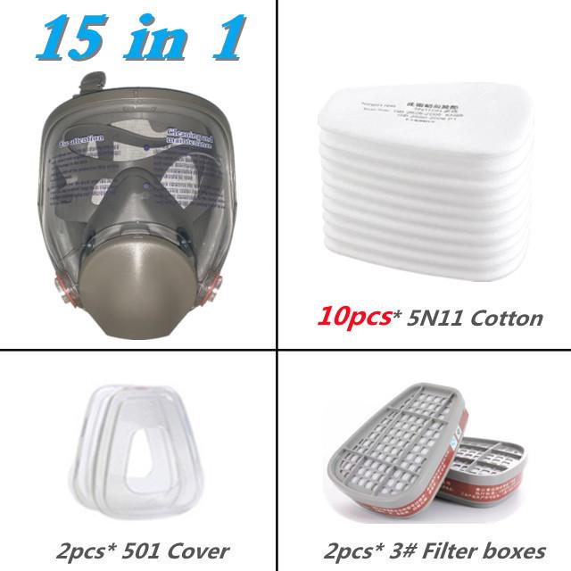 Anti Fog Full Face Respirator, Mask, Industrial Coating, Spraying, Safety Filter, Formaldehyde Protection, 6800