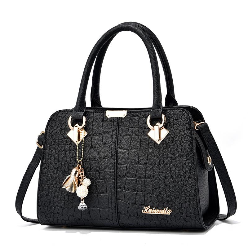 Luxury Handbag Women Female Shoulder Bags Crossbody Bag with Tassel Hanging Large Capacity Ste Pattern Print Tote Sac A Main