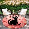 Pink Bombay Cat pattern round rug,Carpet Rug for Living Room Bedroom  Playroom ,Non-slip Floor Mat,Holiday Gifts and Birthday Gifts.