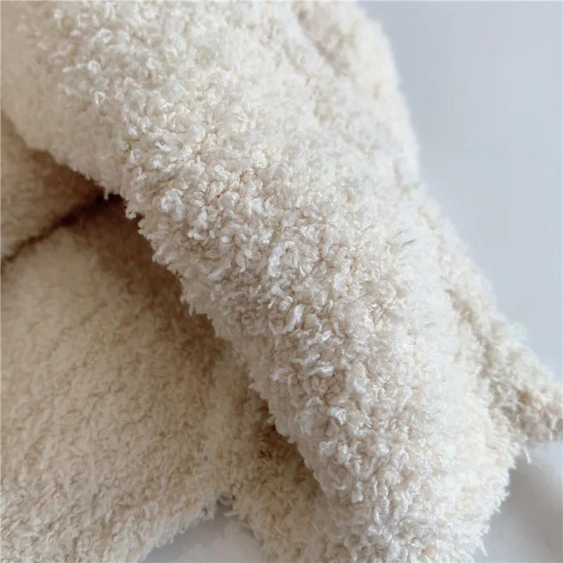 Cute Bear Baby Plush Hat Winter Warm Ear Protection Beanie Cap for Infant Boy Girl Solid Color Cartoon Kids Earmuff Caps Bonnet