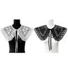 Lightweight Flase Collar Breathable Polyester Lace Neckline With Floral Embroidery And Beads  Decorative Collar