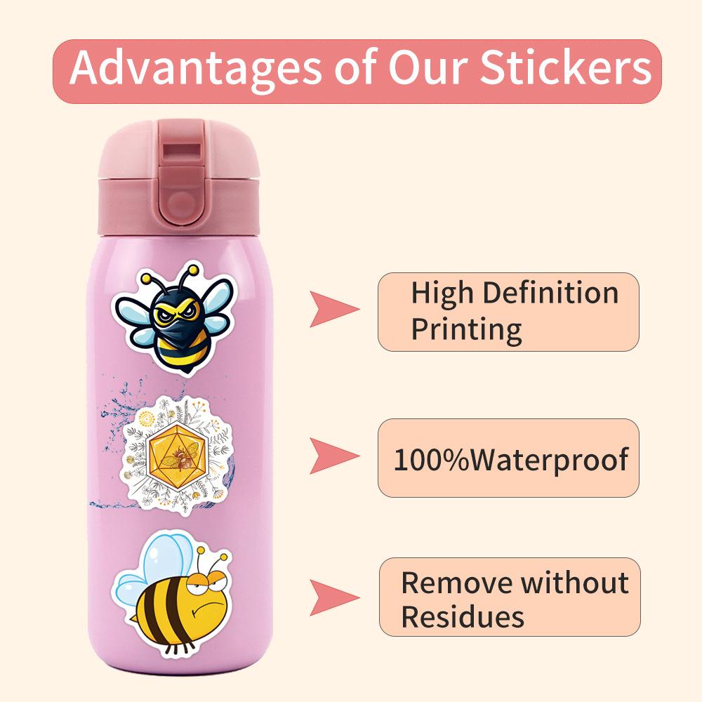 110 New Bee Bee Insect Graffiti Decals Decorative Suitcase Scooter Cartoon Decals Premium Durable Quality Useful