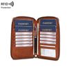 Popular Creative Airplane Pattern RFID Anti-theft Passport Holder Long Zipper Fashion Travel Document & ID Card Storage Wallet