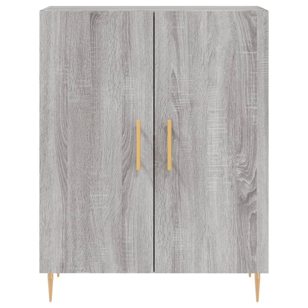 Vidaxl Cabinet, Sonoma Grey Oak, 69.5X34X90Cm, Wood-Based Material