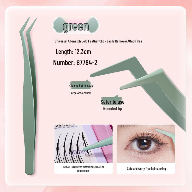 BQI Gold Precision Eyelash Tweezers Set for Beginner Technicians