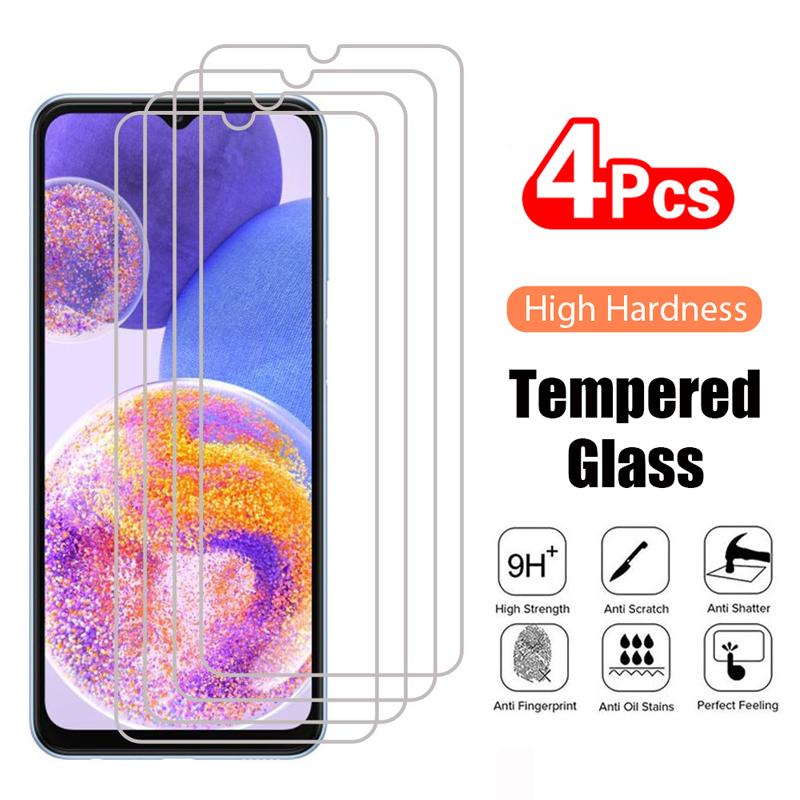 

4PCS Закаленное стекло для Samsung Galaxy A14 A34 A54 5G 2.5D 9H Защитная прозрачная защитная пленка для экрана Samsung A14 Glass