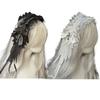 Cool Punk Anime Bowknot Headwrap Angel Wing Lace Headband For Halloween Party Cosplay Costume Hair Accessory For Women