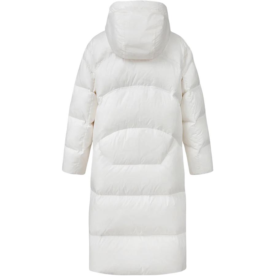 Salomon Solid Color Hooded Letter Long Sleeve Down Jacket Women outerwear White C25819