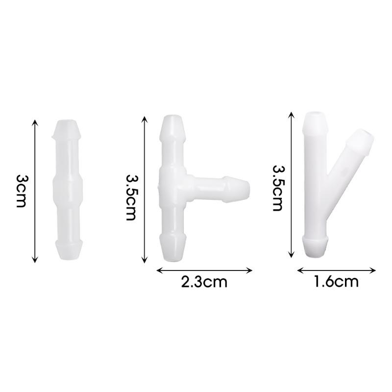 10/20/30PCS Car Wiper Spray Pipe Joint T Y I Type Windshield Washer Pipe Nozzle Wiper Cleaning Water Hose Tube Joint Accessories