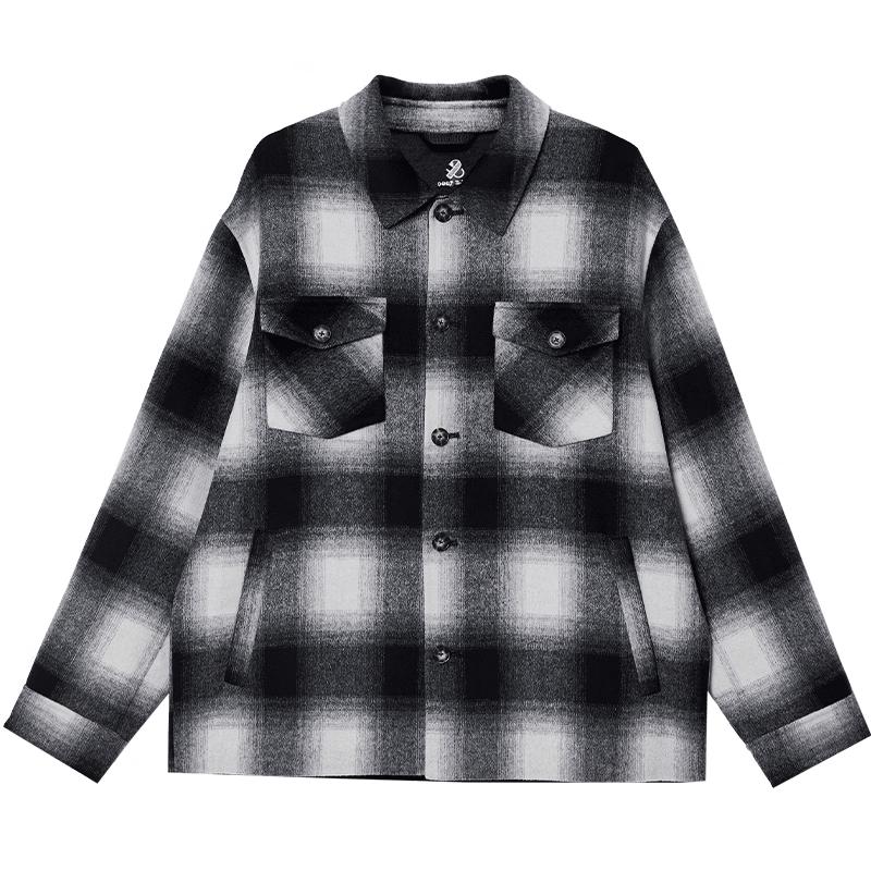 Мужское классическое шерстяное пальто в клетку Jack & Jones L
