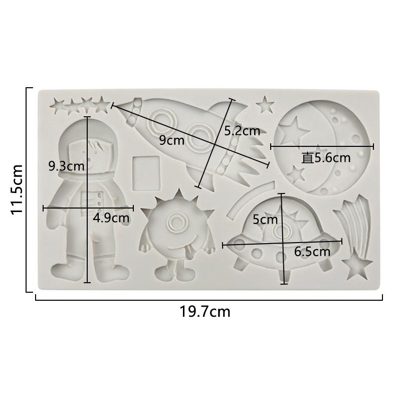 

Astronaut Fondant Mold Universe Spaceship Planet Astronauta Chocolate Candy Cookie Mould Cake Decorating Tools Cupcake Topper