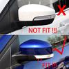 For Ford Focus MK3 2012-2018 Rearview Side Mirror Cover Wing Cap Ox Horn Exterior Door Rear View Case Trim Carbon Fiber Black