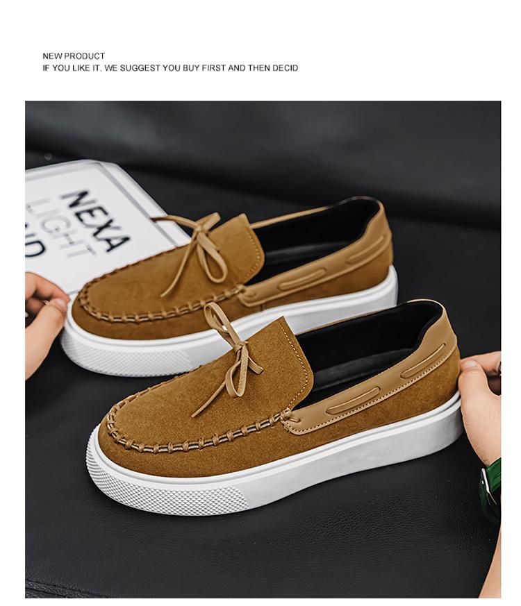 2024 Men's Winter Casual Slip-On Thick Sole Leather Loafers