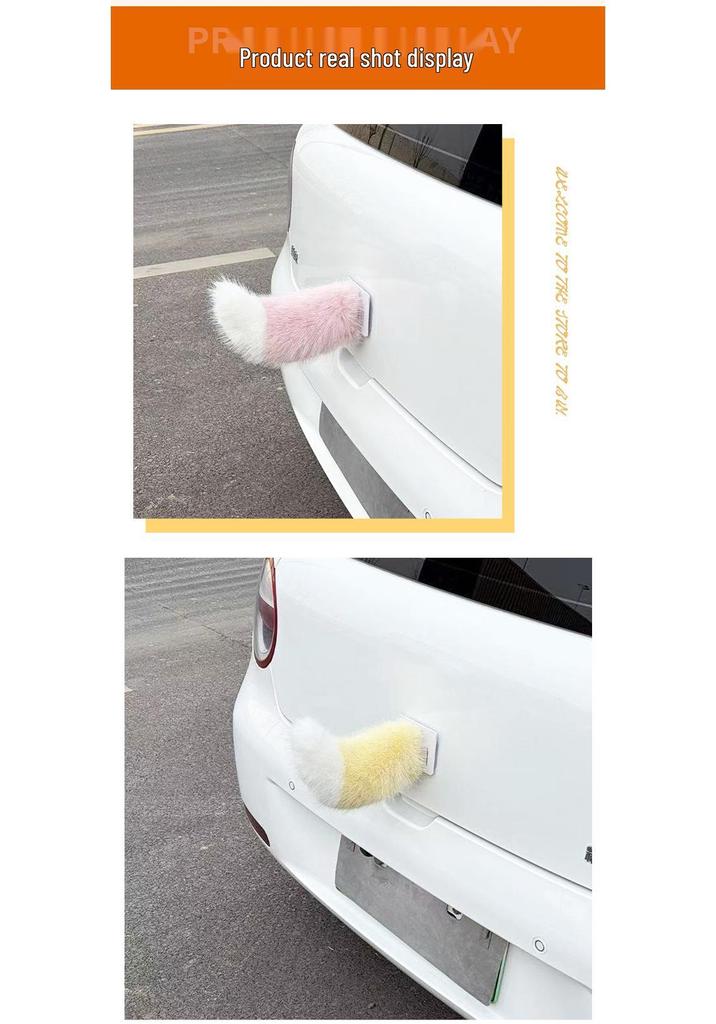 Voice-Activated Swinging Plush Tail - Remote Controlled Car Decoration