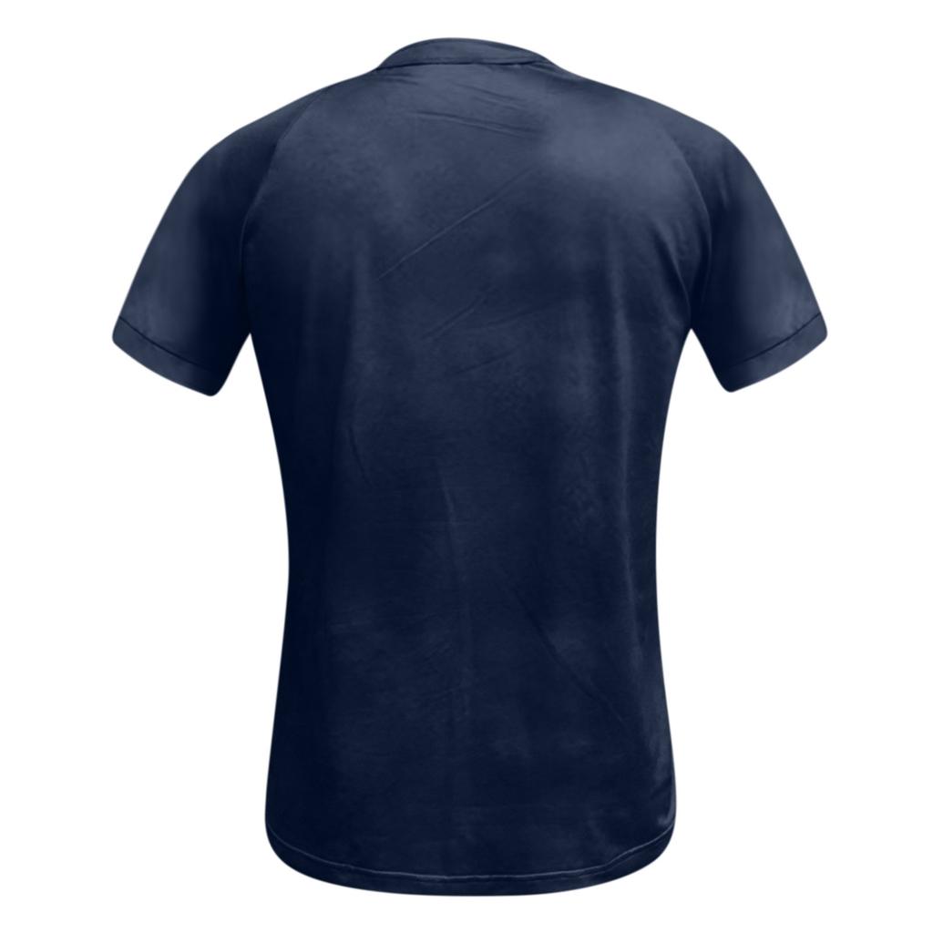 Summer T-shirt Contrast Button Neck Short Sleeve Cycling And Hiking Casual Top